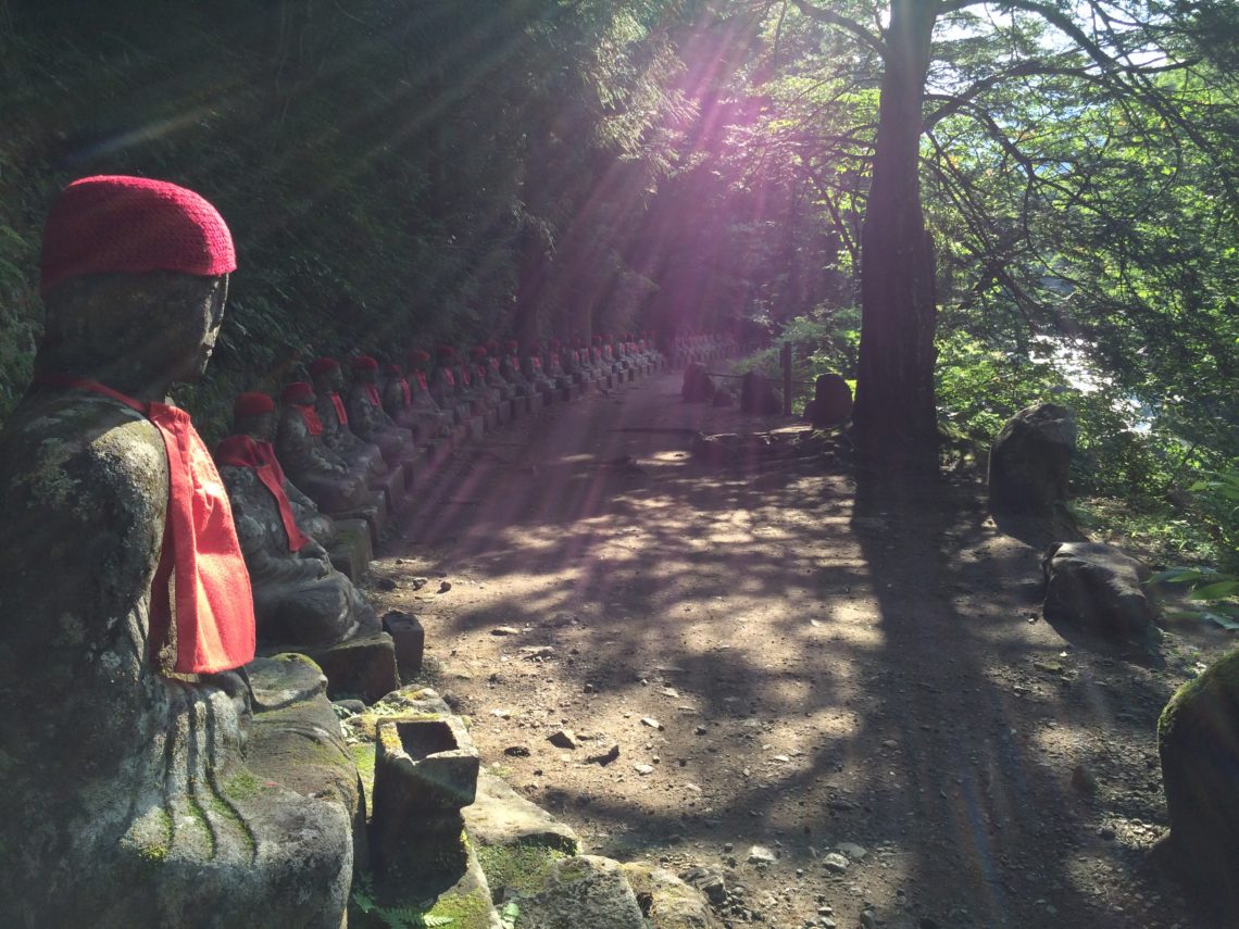 Jizo Buddhas in Kanmangafuchi Abyss in Nikko