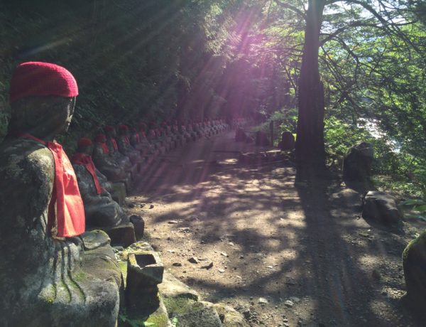 Jizo Buddhas in Kanmangafuchi Abyss in Nikko