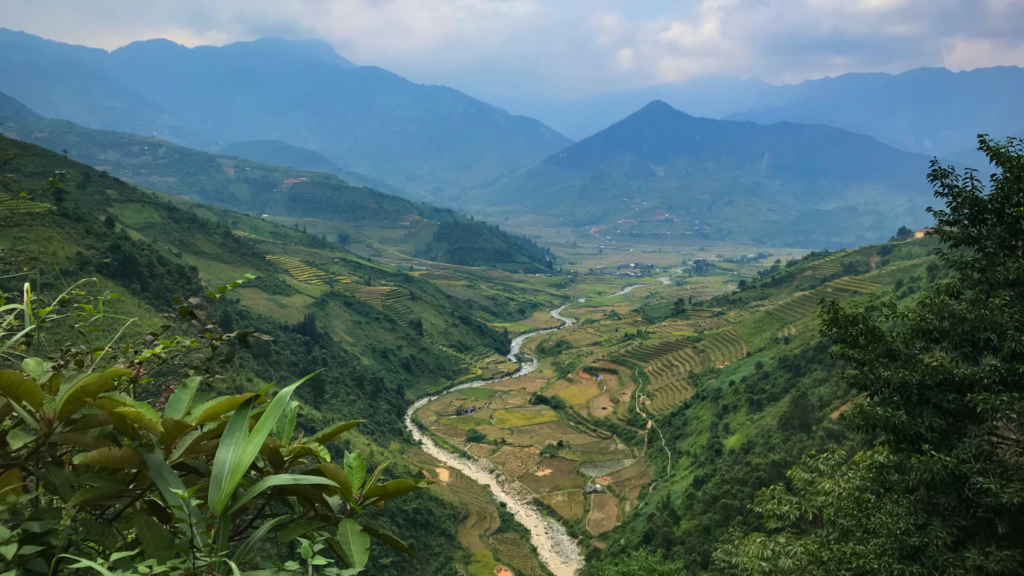 Mountain view from Khau Pha Pass