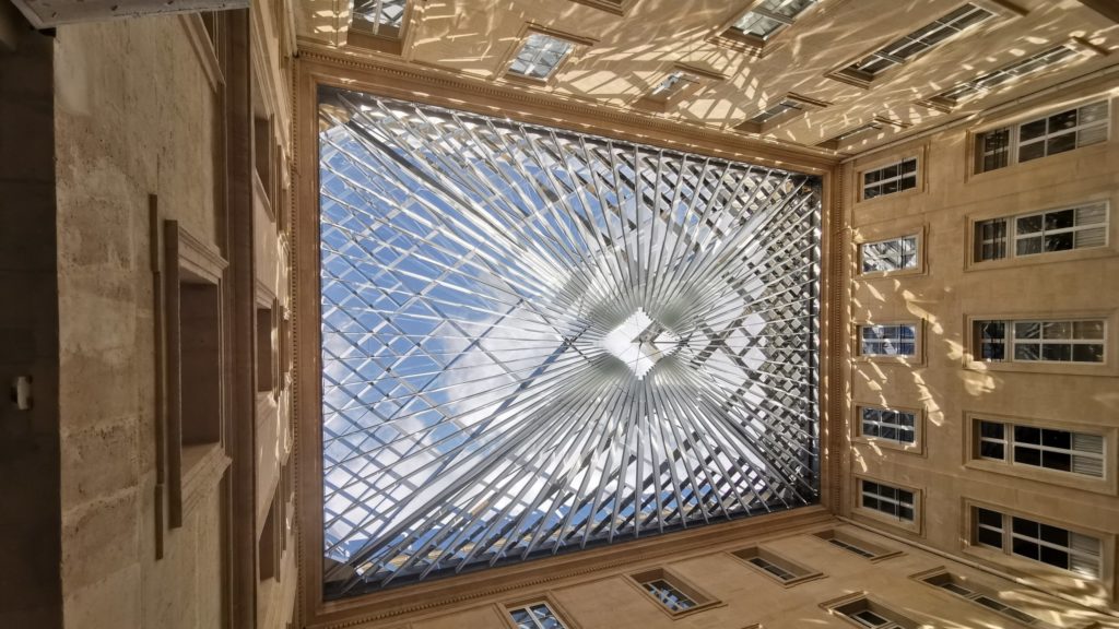 Glass roof above the entrance hall of the Hôtel de la Marine
