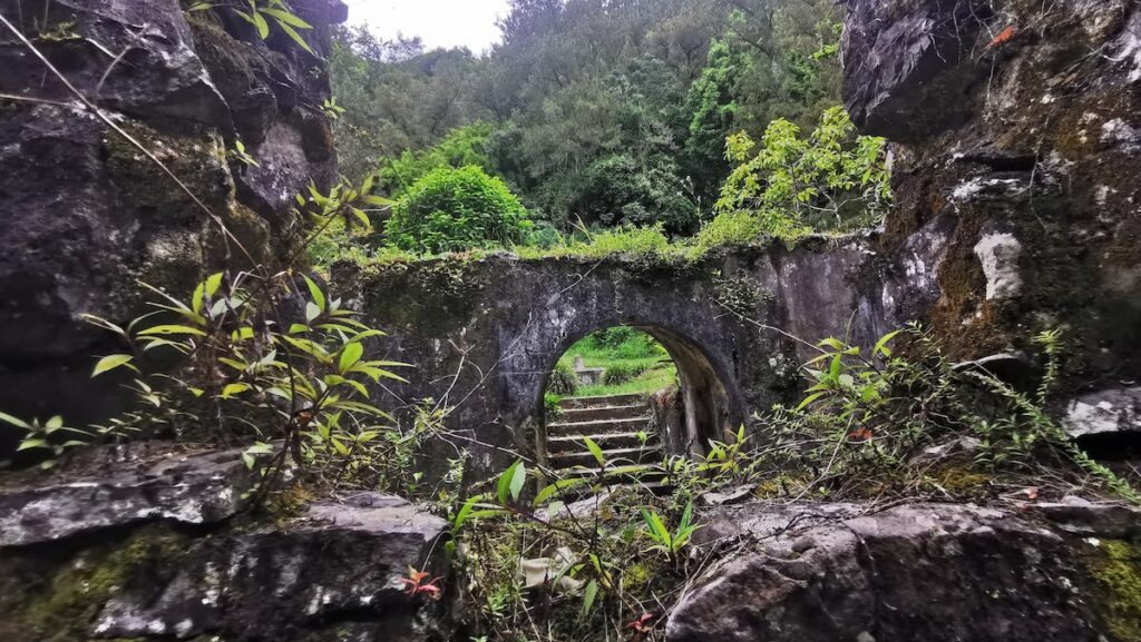 Hell-Bourg's Ancient Baths remnants