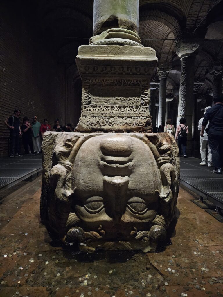 Medusa head in the Cisterna Basilica