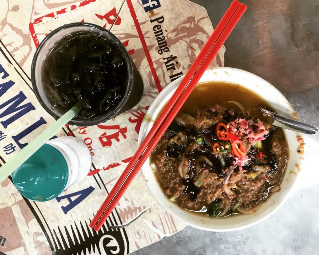 Soupe Laksa à Air Itam, Georgetown, Penang