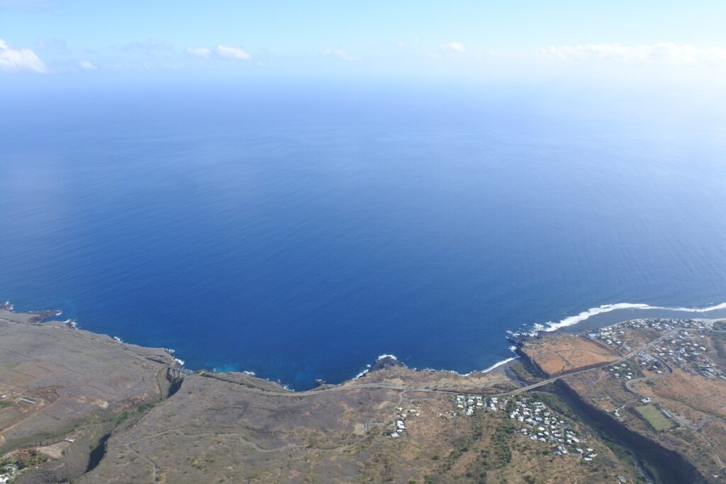 Ile de la réunion et ocean indien - vue du ciel