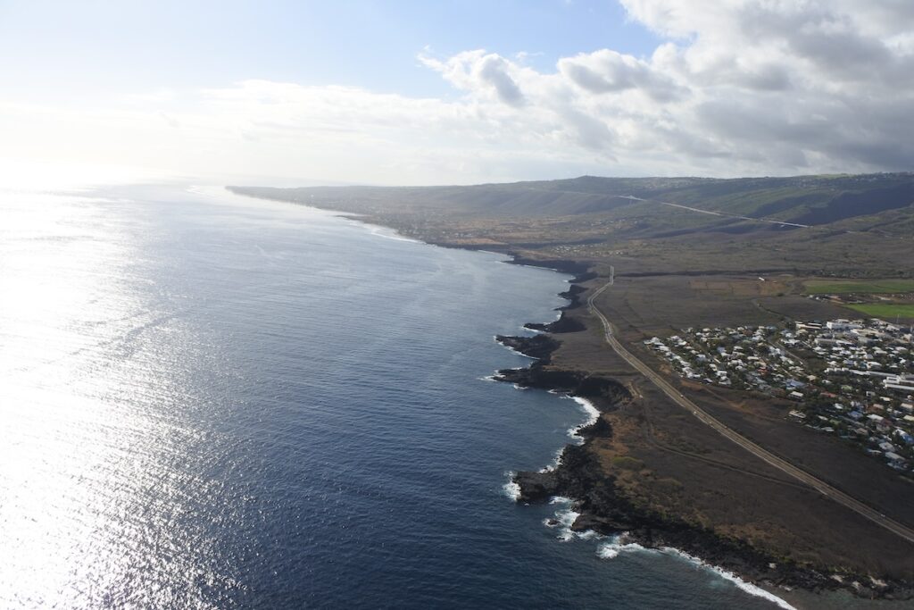 Littoral volcanique vu du ciel