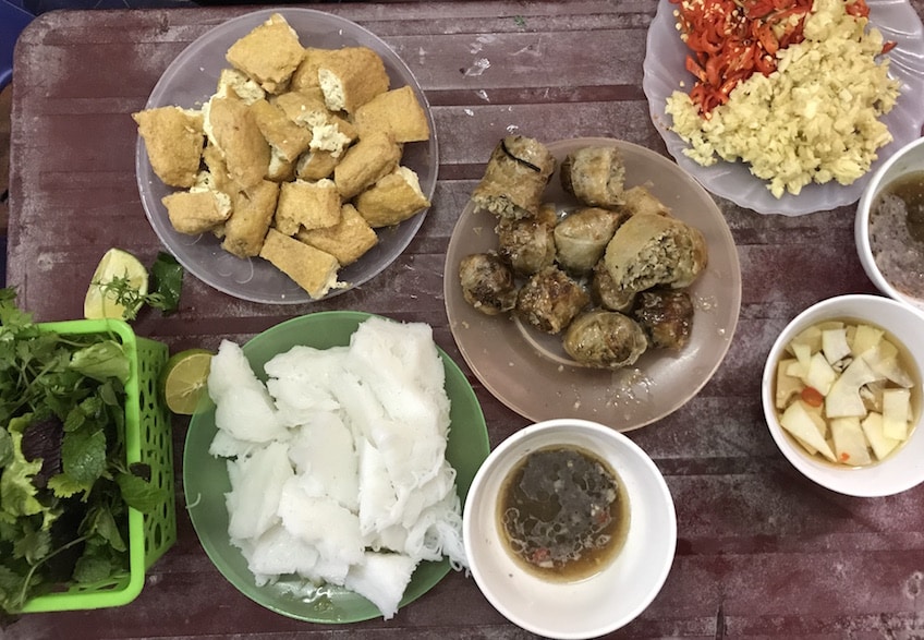 Plat vietnamien : Bun Dau Mam Tom
