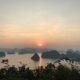 Baie d'Halong et coucher de soleil
