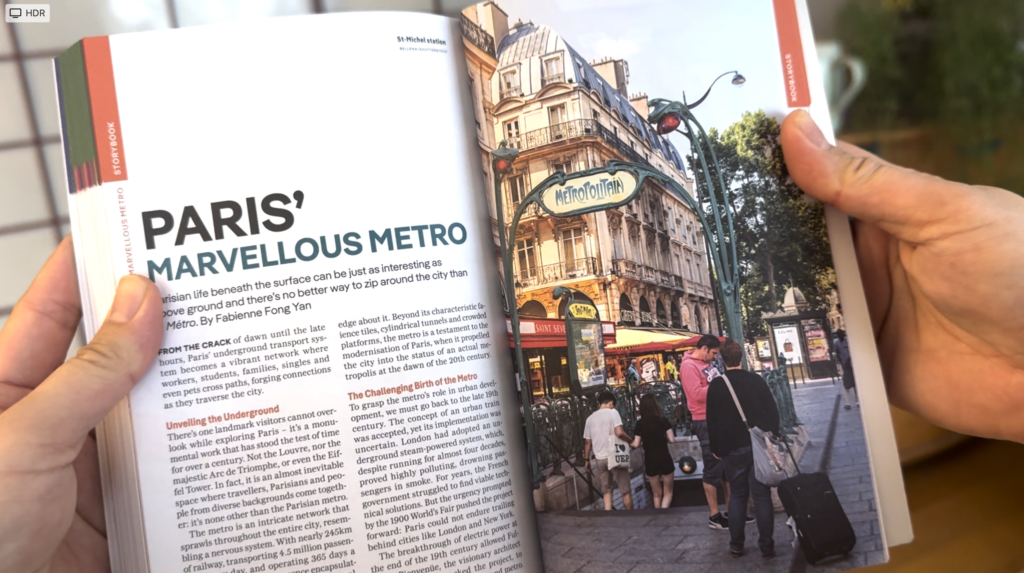 Pages of the Lonely Planet Paris guidebook ed. 15 