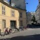The vintage mopeds parked in the fourteenth arrondissement.