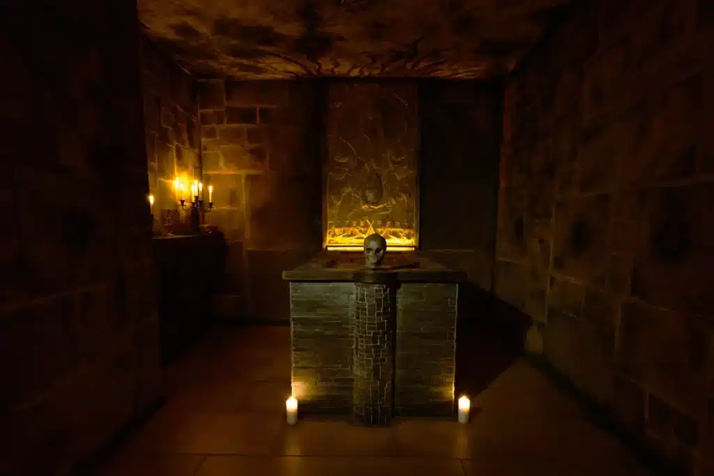 Face crypt from an escape room in Paris