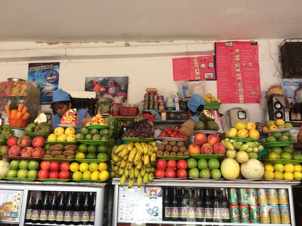 étals de jus de fruit